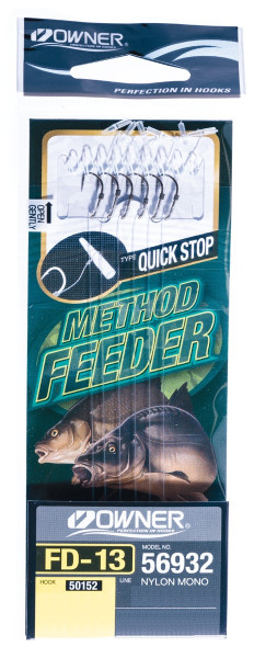PRZYPON METHODFEEDER Z STOPEREM 0,2mm hak 10 OWNER