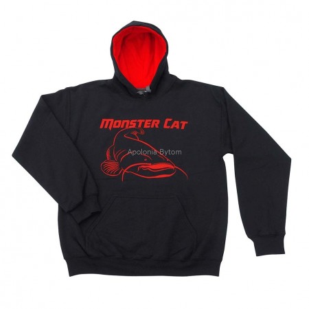 BLUZA Z KAPTUREM MONSTER CAT roz M TANDEM BAITS