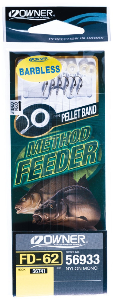 PRZYPON BEZZADZ. METHOD Z GUMKĄ 0,22mm HAK 6 OWNER