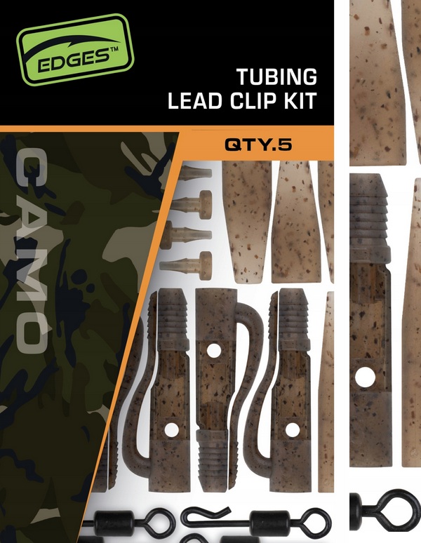 ZESTAW EDGES CAMO TUBING LEAD CLIP KIT FOX 5szt