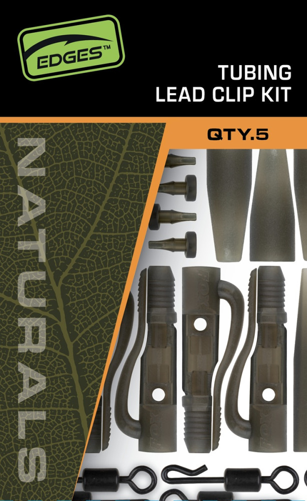 ZESTAW EDGES NATURALS TUBING LEAD CLIP FOX 5szt